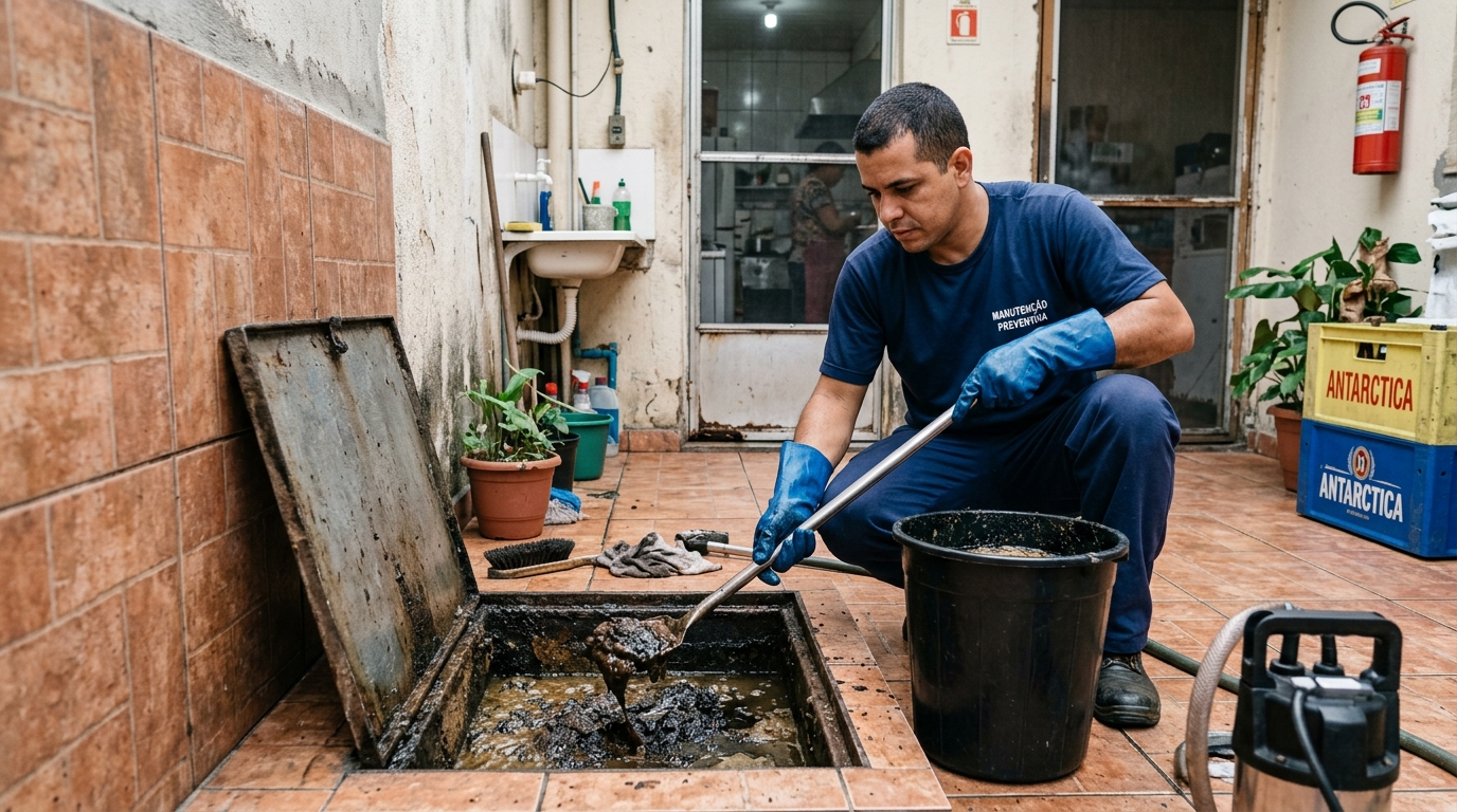 Limpeza de Caixa de Gordura em Juiz de Fora-MG